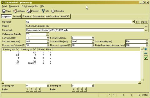 Das Programm "Raumoptimierung"